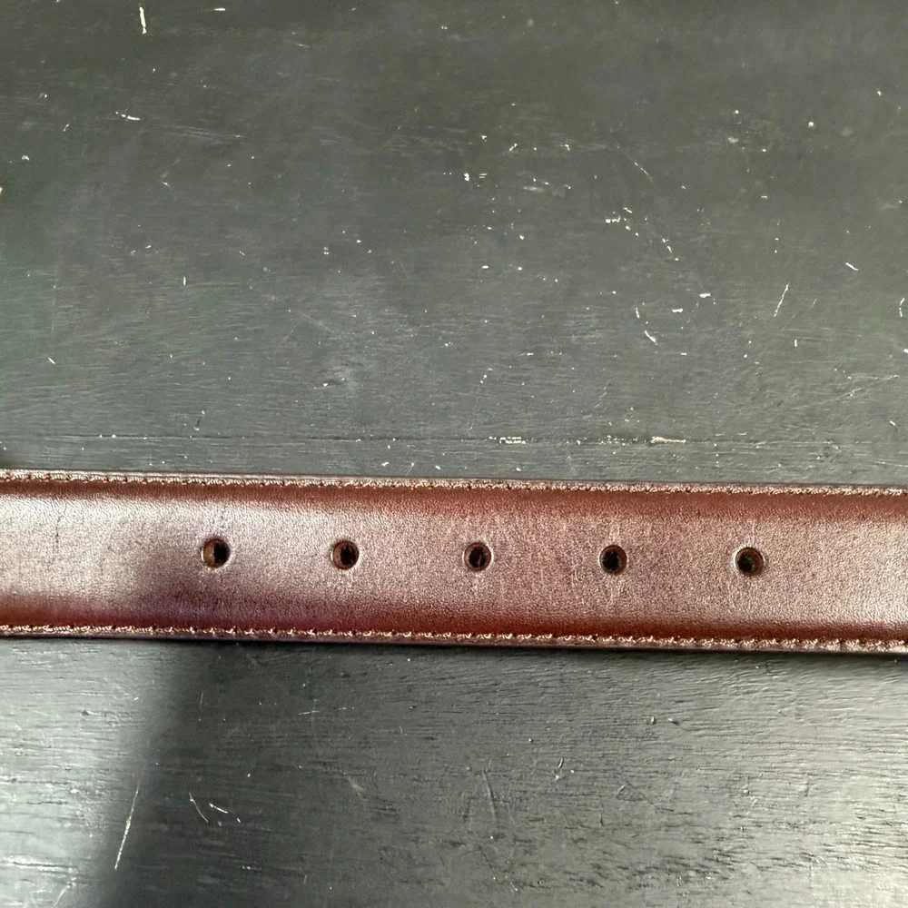 Eddie Bauer Leather Belt Mens 32 Brown Buckle‎ Classic Casual Dress Accessory